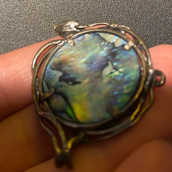 Abalone shell sterling silver pendant - Picture 7 of 7